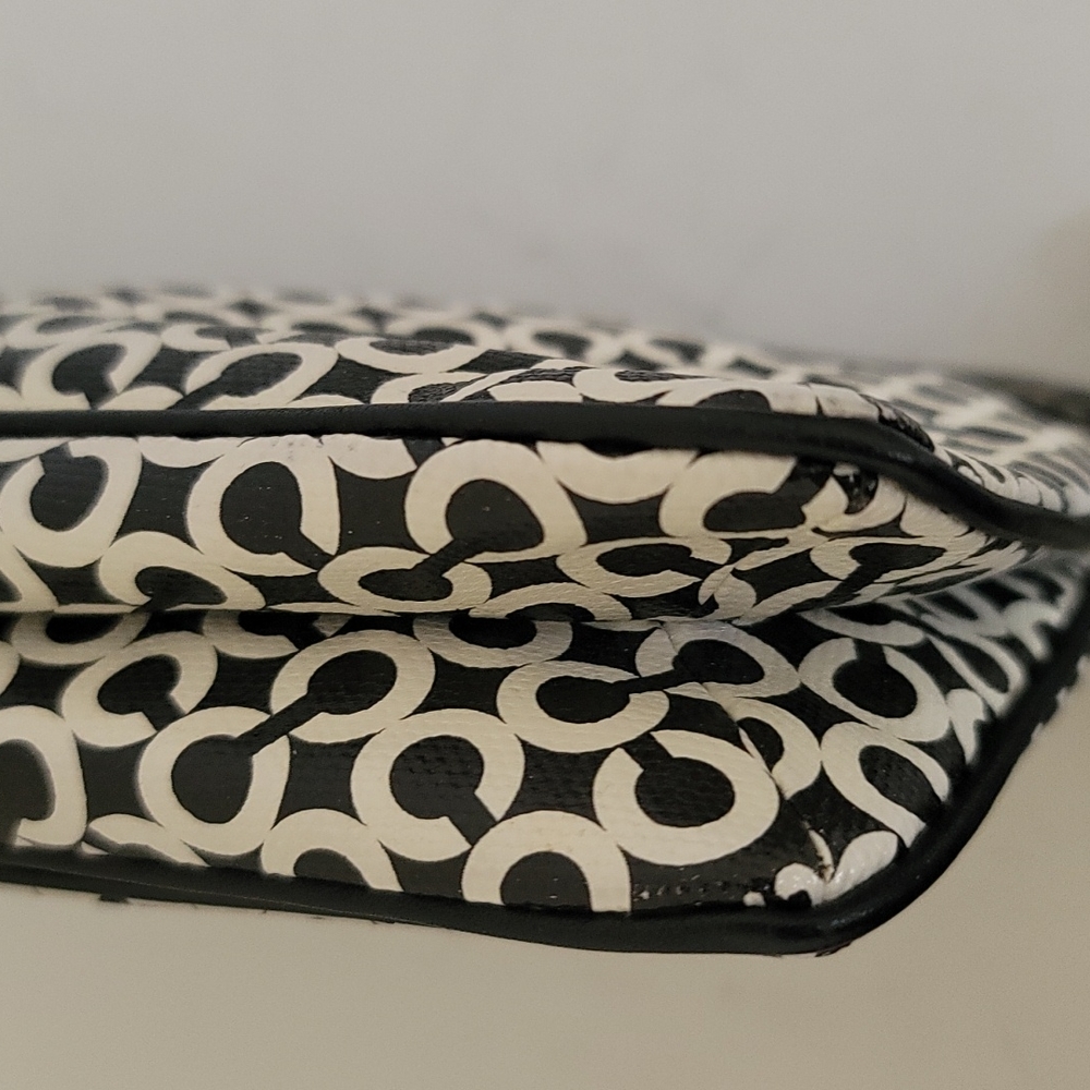 Rare! Coach Limited Edition Monogram C Clutch Wristlet Leather Canvas - Picture 9 of 13